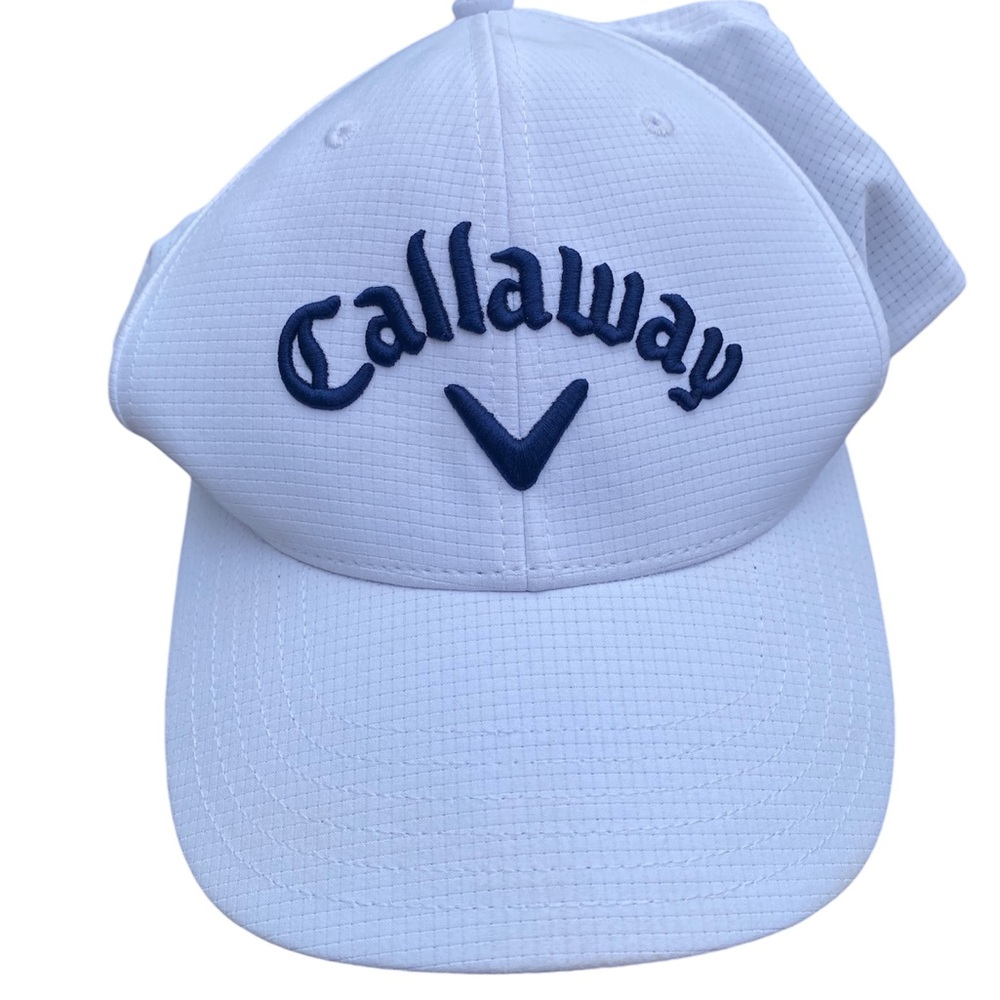 Mens Callaway hood hat baseball cap one size white